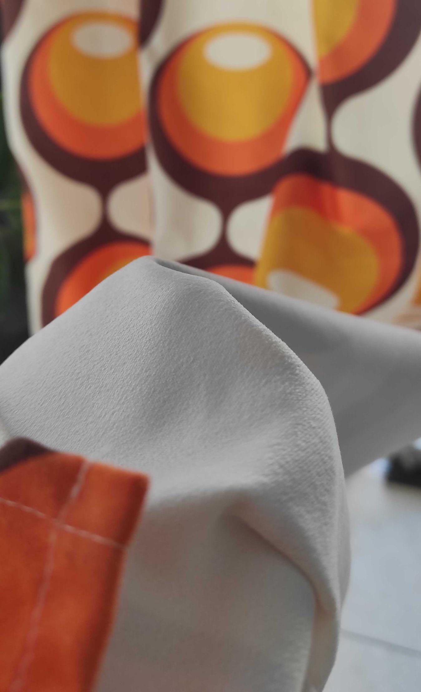 Retro Polka Dot Window Curtains, Mid Century Curtain Panels, Retro Window Drapes, MCM Polka Dot Curtains, 70s Retro Living Room Curtains