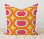 Retro Abstract Cushion Cover, Mid Century Modern Pillow Cover, 70s Pillow Covers, Geometric Throw Pillow Cover, Boho Abstract Pillow Case