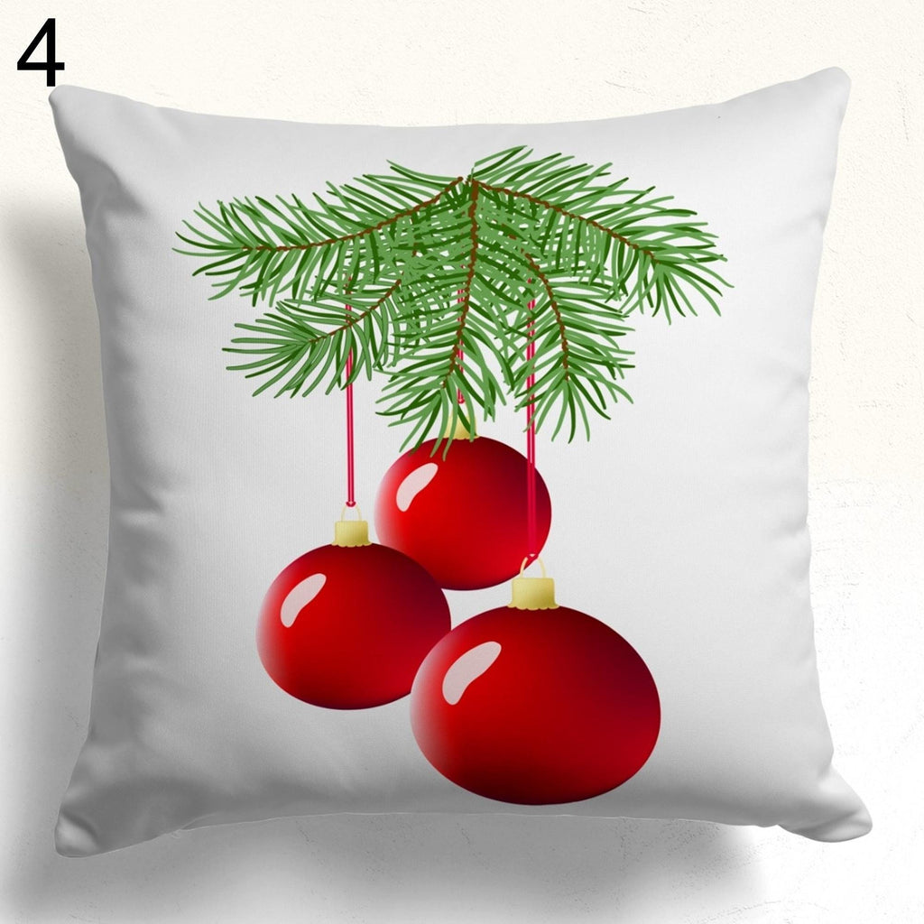 Xmas Ornaments Pillow Cover, Christmas Decor Pillow Covers, Winter Holly Pillowcase, Christmas Candy Bars Pillow Case, Xmas Berry Pillowcase