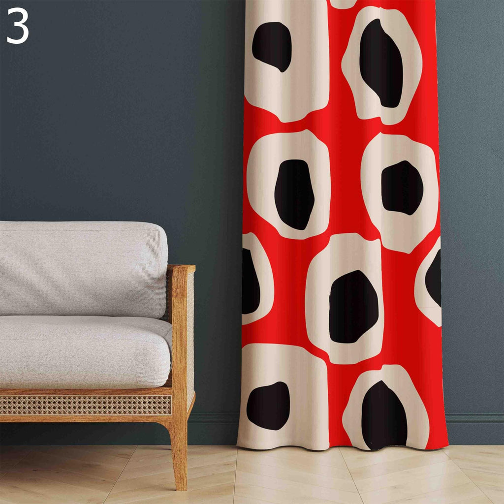Retro 70s Curtains, Mcm Curtain Panels, Retro Modern Art Deco Style Curtain, Retro Groovy Curtains, Mid Century Modern Curtain Panels