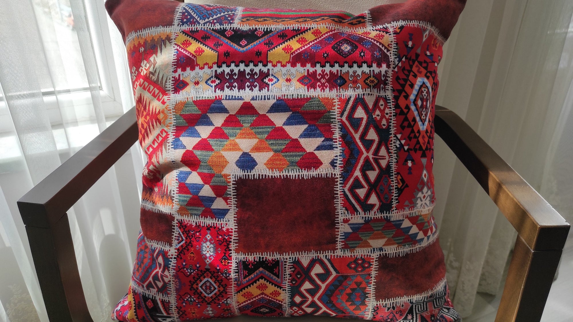 Southwestern Geometric Pillow Covers, Tribal Boho Throw Pillow, Native Style Cushion Covers, Aztec Rustic Home Decor