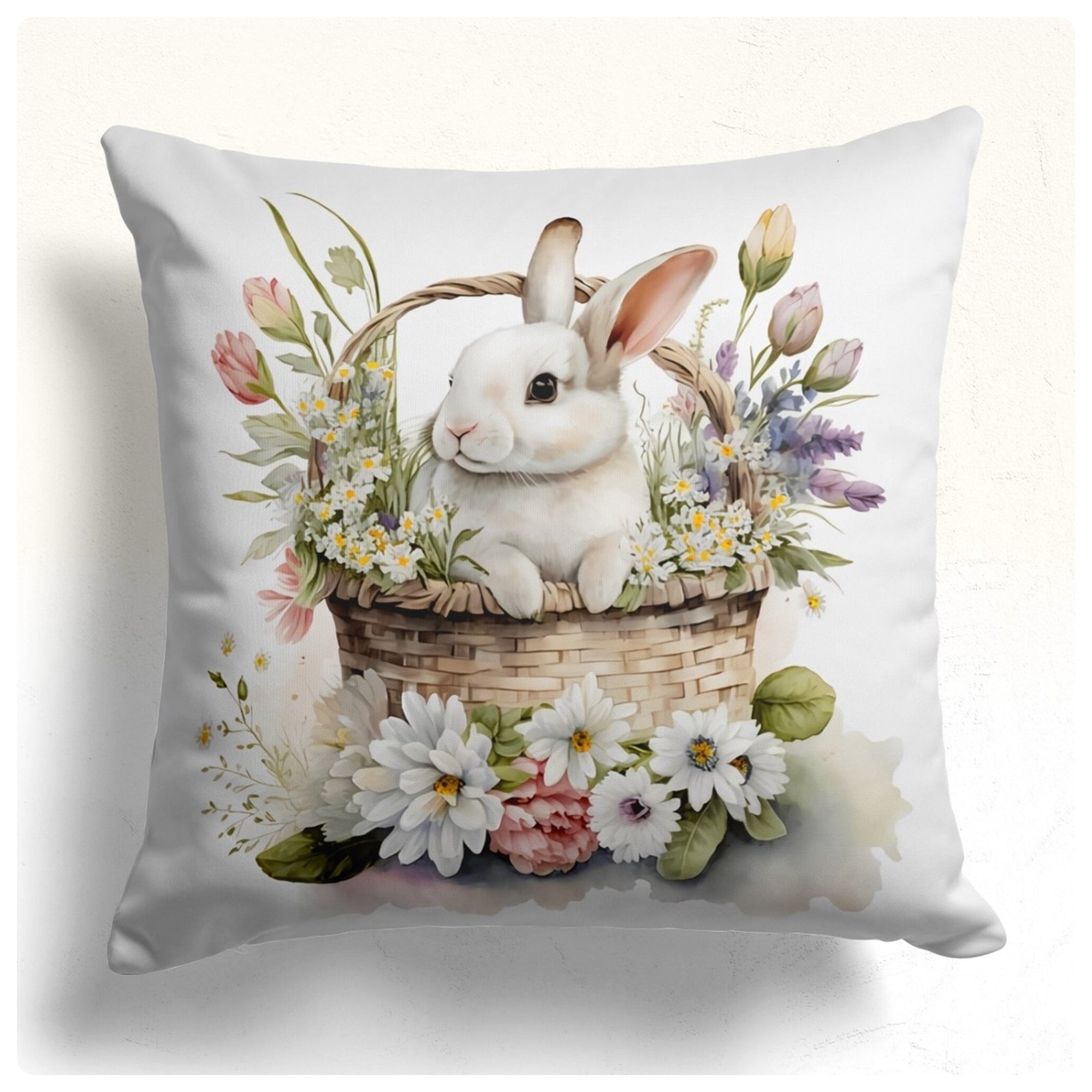 Easter Bunny Pillow Covers, Spring Rabbit Pillowcase, Bunny Pillow Case, Colorful Easter Pillow Case, Easter Gifts, Rabbit Easter Pillowcase