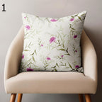 Farmhouse Floral Cushion Cover, Wildflowers Pillow Covers, Floral Throw Pillow Cover, Flowers Print Pillowcase,  Farmhouse Floral Pillowcase