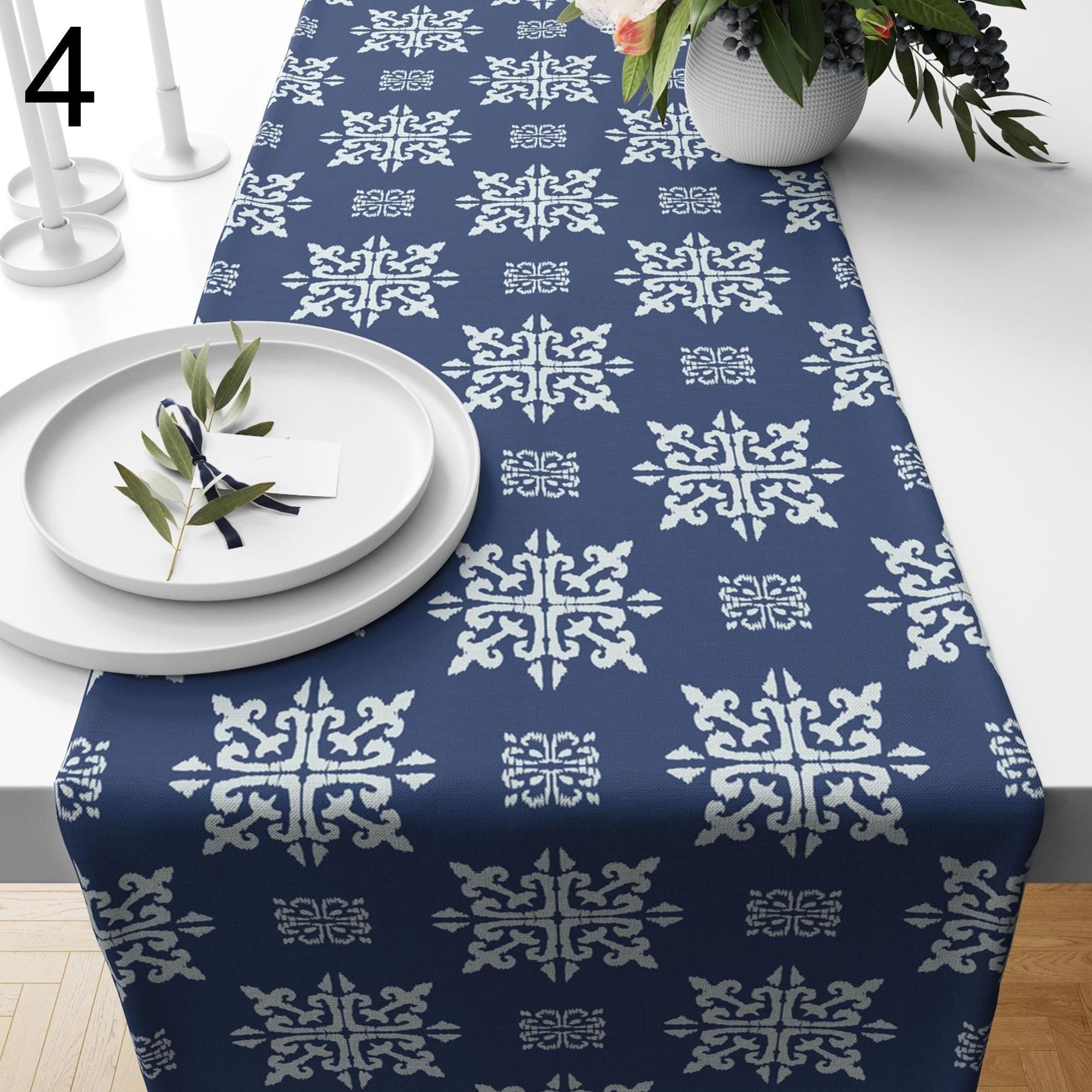 Christmas Table Runner, Xmas Winter Snowflakes Table Runner, Xmas Table Runner, Snowflake Tablecloth, Xmas Snowflake Table Runners