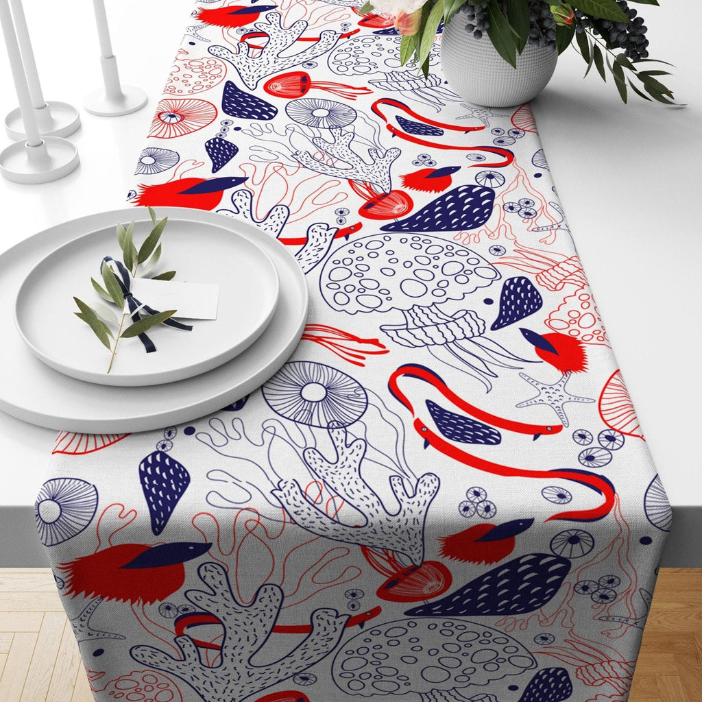 Nautical Table Runner, Beach House Runner, Marine Table Runner, Coastal Table Runner, Beach Table Runner, Blue Beach Table Runner Decor