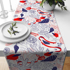 Nautical Table Runner, Beach House Runner, Marine Table Runner, Coastal Table Runner, Beach Table Runner, Blue Beach Table Runner Decor