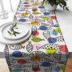 Nautical Table Runner, Beach House Runner, Marine Table Runner, Coastal Table Runner, Beach Table Runner, Blue Beach Table Runner Decor