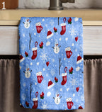 Mery Christmas Hand Towels, Xmas Deer Towels, Winter Holiday Dish Towels, Christmas Kitchen Decor Dish Towel, Noel Deer Kitchen Towels