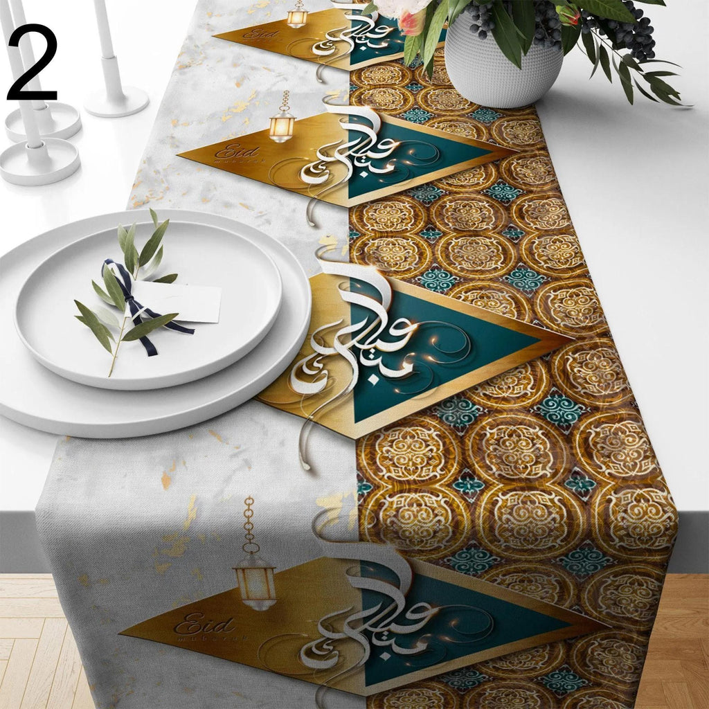 Eid Ramadan Table Runner, Ramadan Table Runner, Islamic Table Runner, Blessed Ramadan Table Decor, Gift for Muslim, Muslim Table Decor