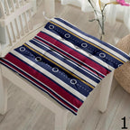 Nautical Chair Cushions, Anchor & Stripe Seat Covers, Coastal Navy Blue Chair Pads, Ocean Theme Patio Pillows, Marine Decor Chair Pillows
