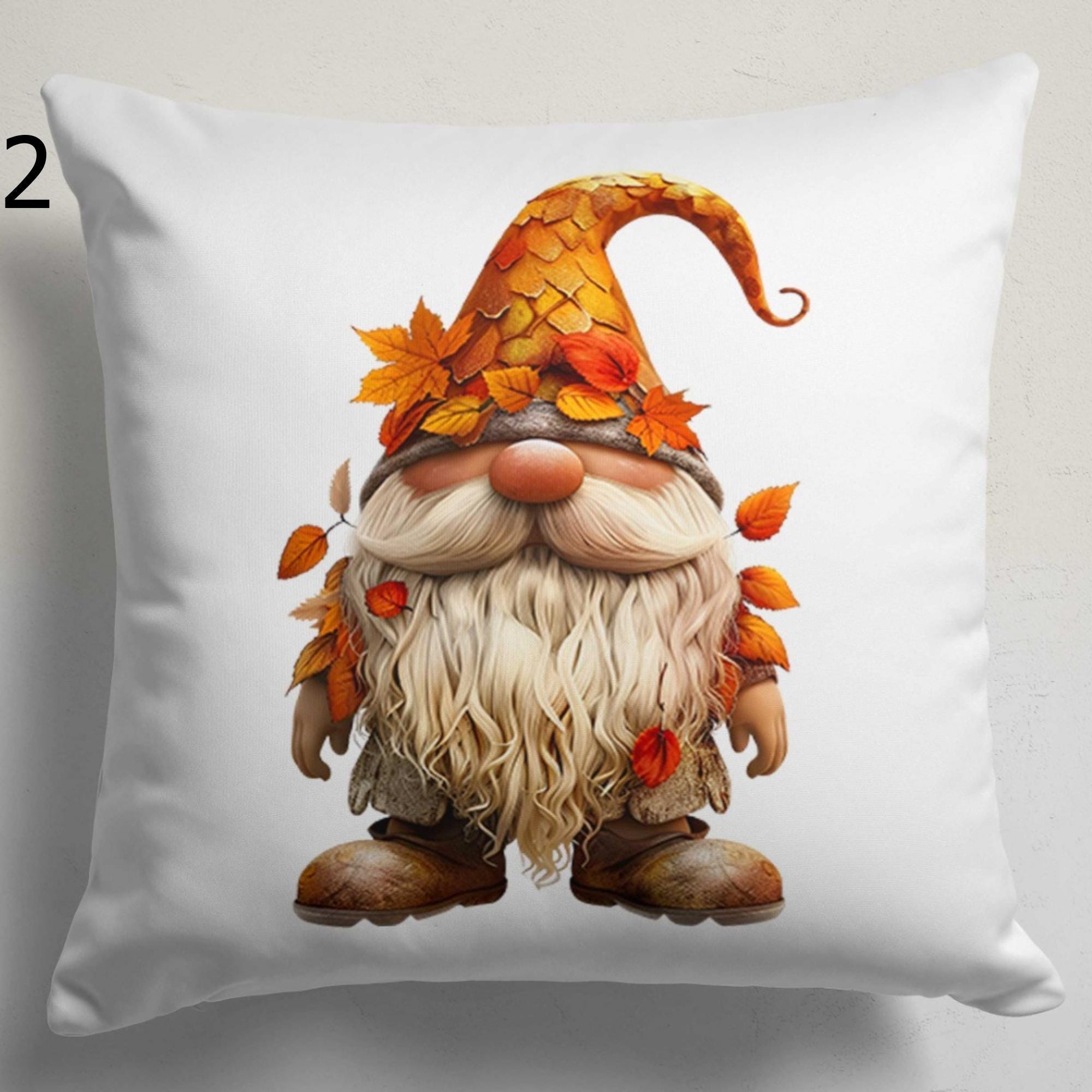 Christmas Funny Throw Pillow Cover, Christmas Gnome Pillowcase, Merry Christmas Pillow Covers, Funny Christmas Gnome Print Cushion Covers