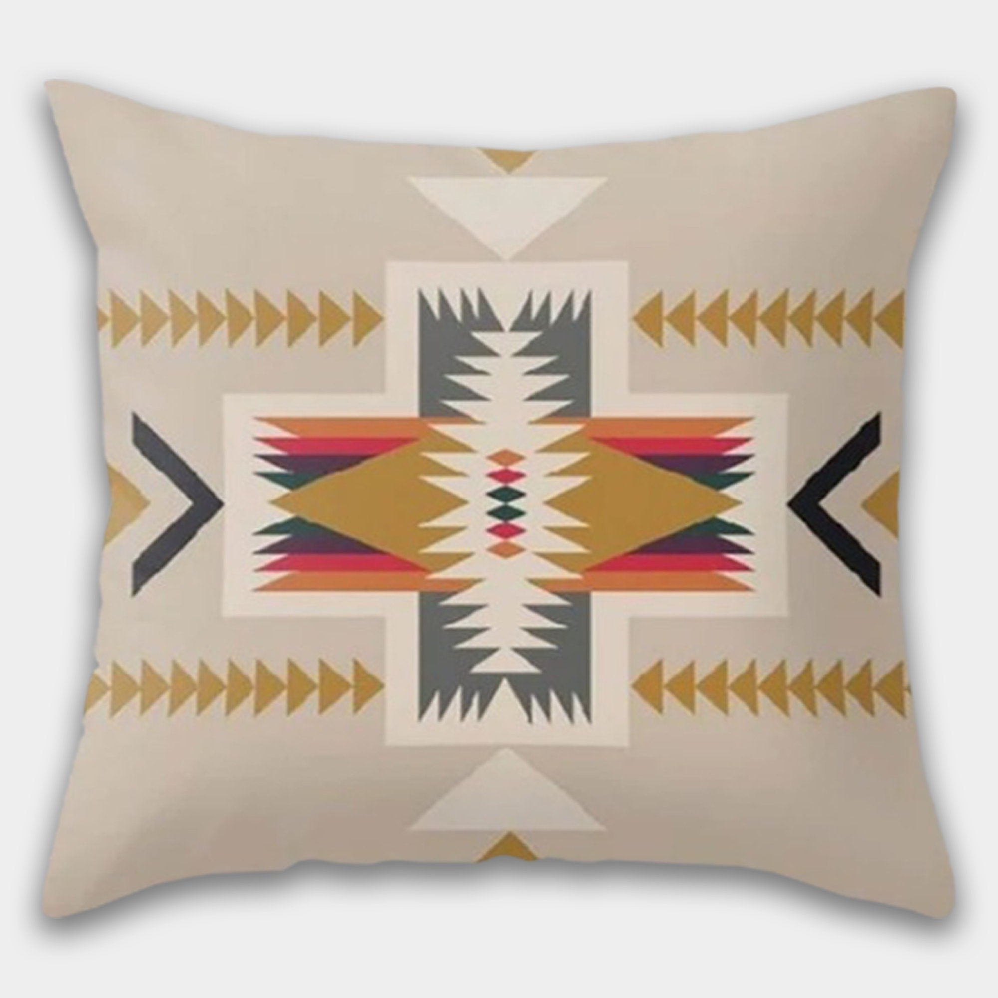 Southwestern Geometric Pillow Covers, Tribal Boho Throw Pillow, Native Style Cushion Covers, Aztec Rustic Home Decor