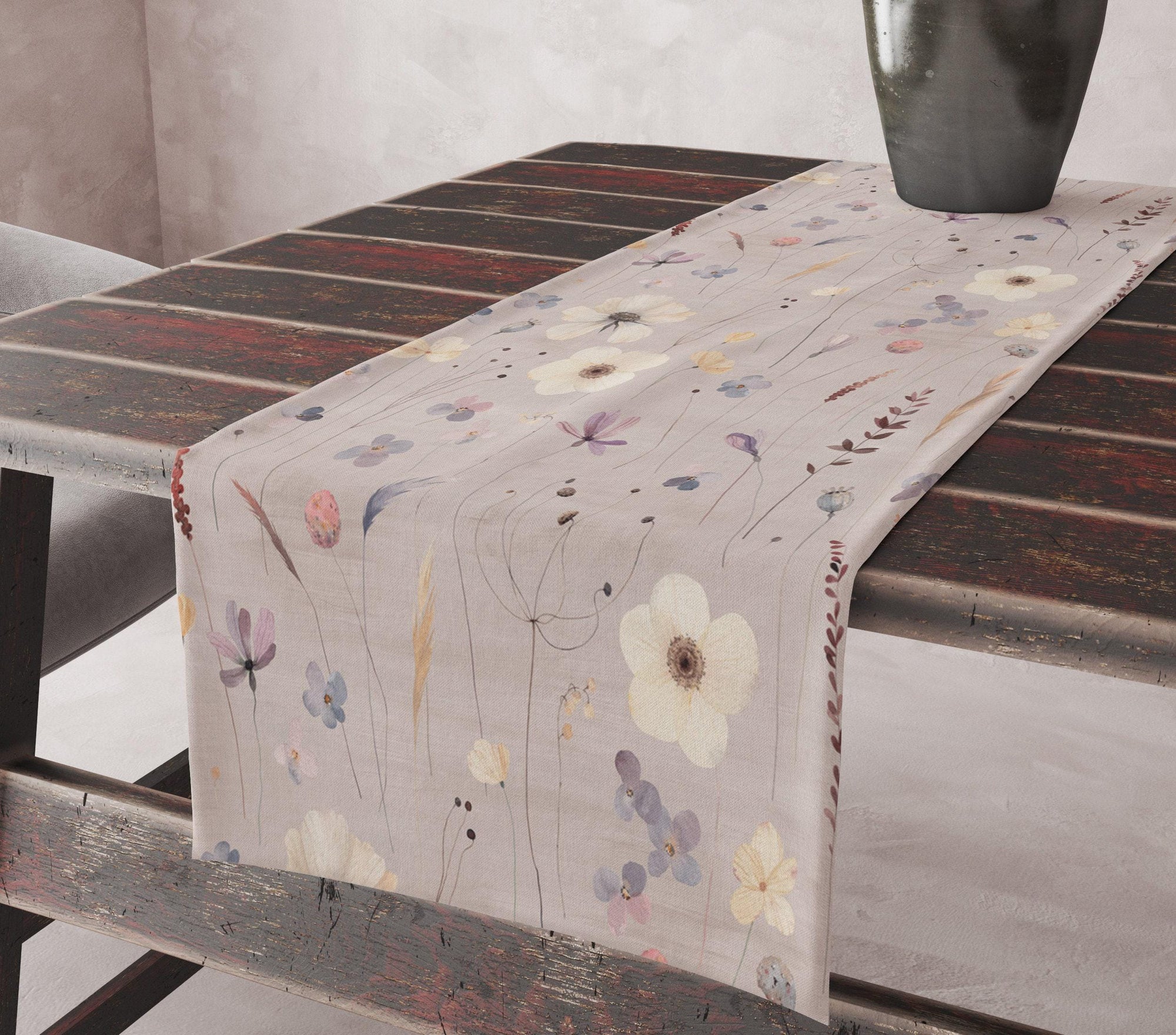Colorful Floral Table Runners, Floral Table Runners, Spring Flowers Table Runner, Floral Printed Table Runner, Floral Table Decor Runner