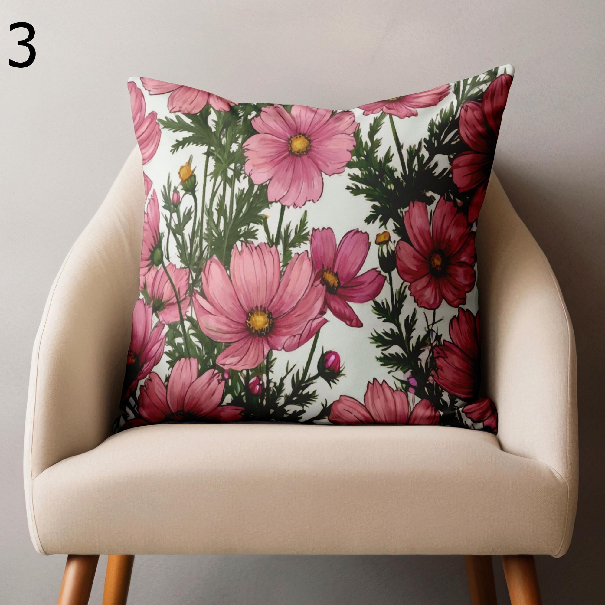 Multicolor Flowers Pillowcase, Floral Throw Pillow Cover, Farmhouse Flowers Pillow Covers, Wildfloral Pillow Case, Wildflowers Cushion Cover
