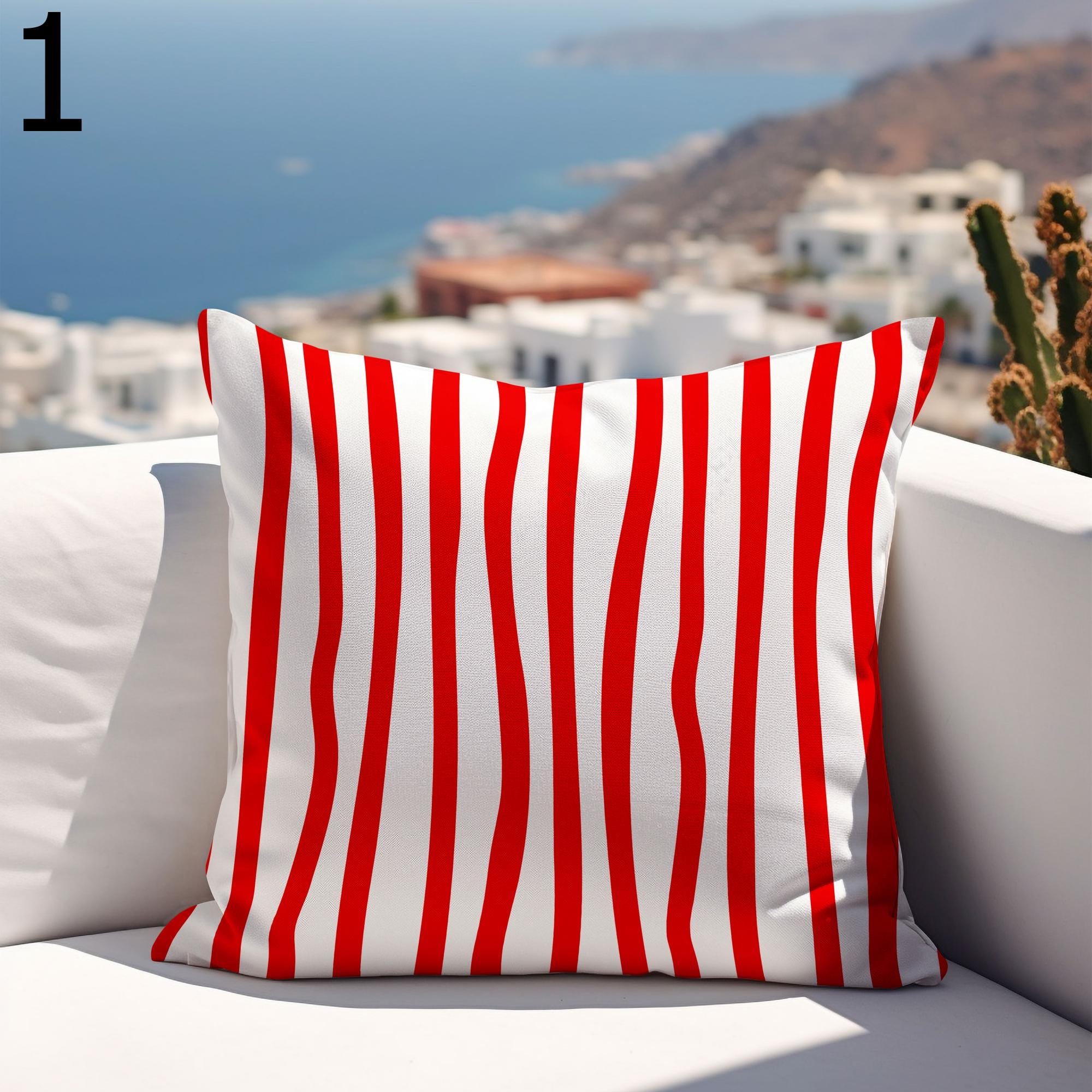 Nautical Outdoor Pillow Covers, Waterproof Ocean Cushion Cover, Outdoor Marine Waterproof Pillowcase, Coastal Water Resist Cushion Covers