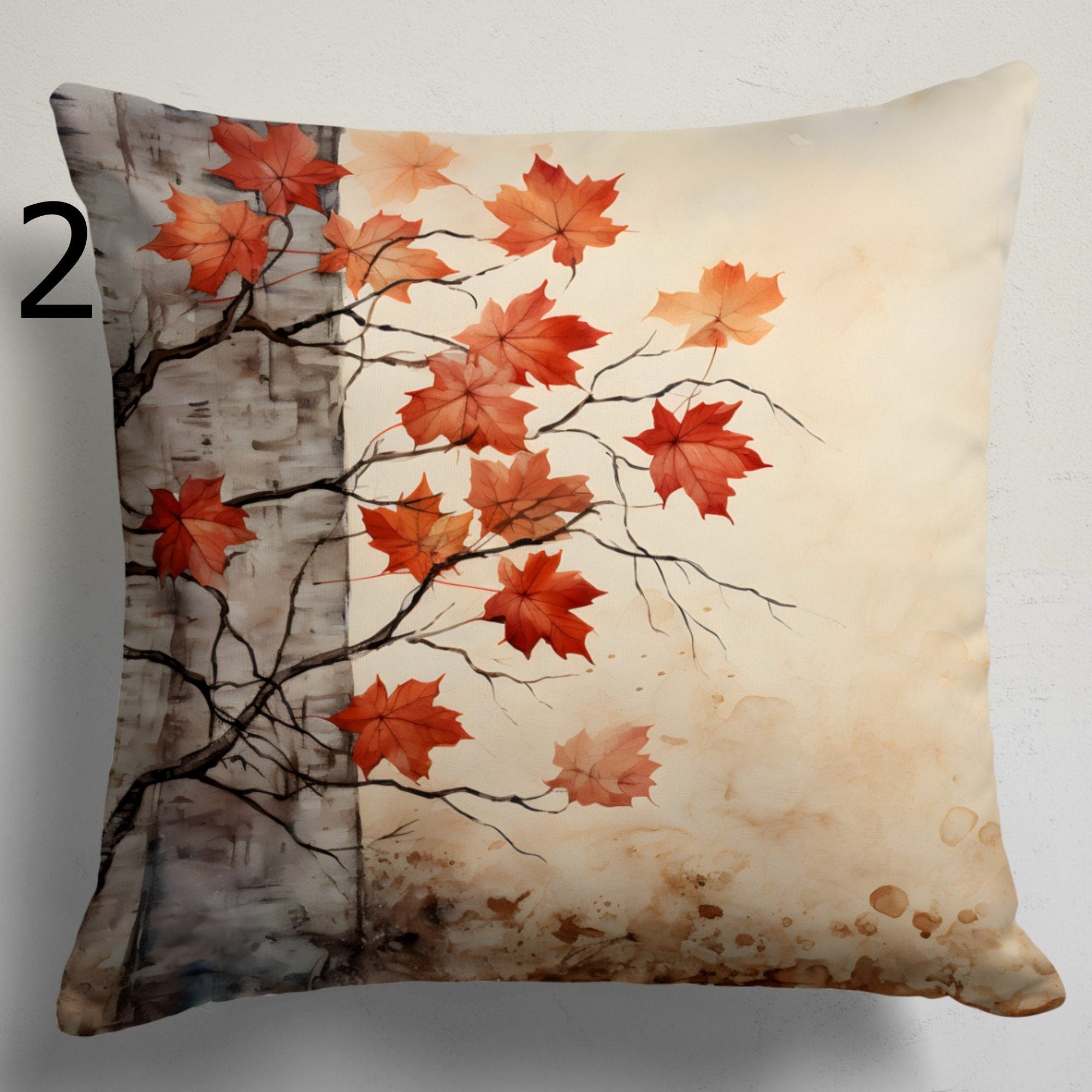 Fall Leaves Cushion Cover, Autumn Pillow Covers, Autumn Throw Pillow Cover, Autumn Gift, Fall Dry Leave Pillowcase, Fall Home Decor