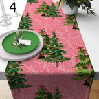 Christmas Pine Tree Table Runner, Holiday Pine Tree Table Runner, Xmas Table Runner, Merry Christmas  Table Runner, Christmas Table Cloth