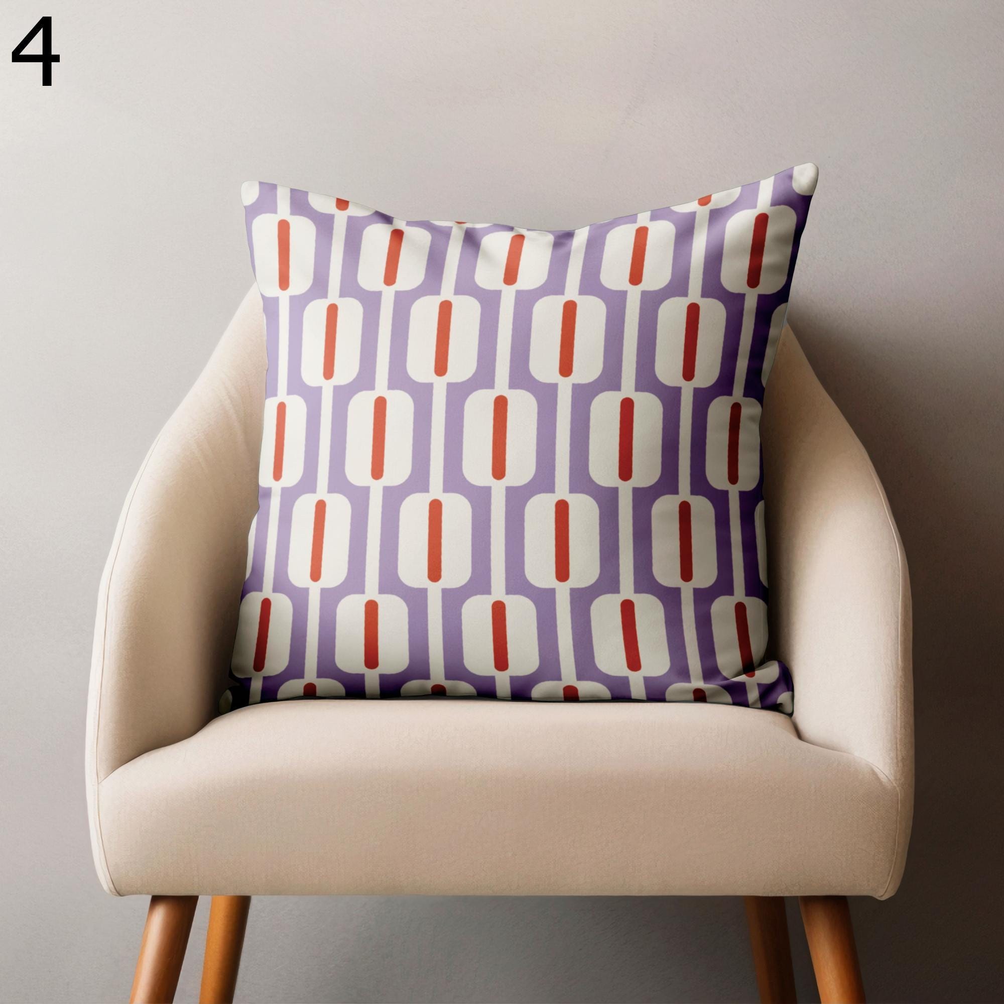 Retro Pillow Covers, Vintage 70s Retro Pillow Cover, Mid Century Pillowcase, Retro Geometric Abstract Cushion Cover, Retro Home Decor