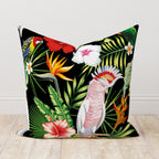 Tropical Flowers Pillow Covers, Bird of Paradise Pillow Covers, Exotic Floral Pillow Case, Bird of Paradise Cushion Cover, Floral Pillowcase