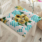 Sunflower Seat Pads, Floral Chair Cushions, Country Style Kitchen Chair Pillow, Rustic Flower Chair Pads, Indoor Outdoor Sunflower Cushions