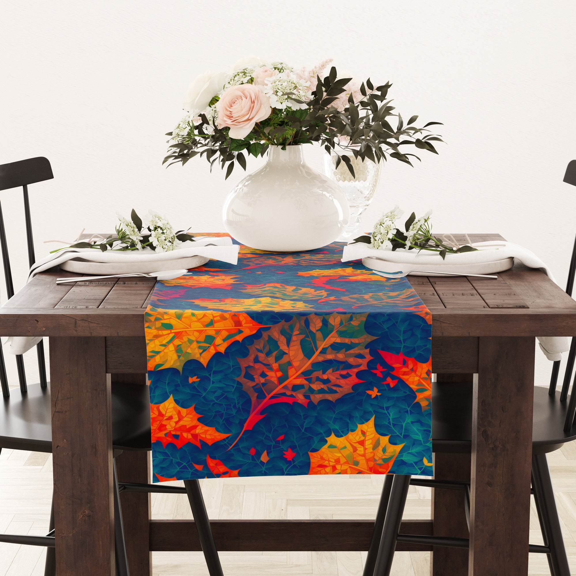 Fall Leaves Table Runner, Thanksgiving Fall Table Runner, Autumn Table Runner, Fall Table Decor, Thanksgiving Gift, Thanksgiving Party Table