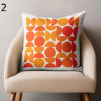 Retro Throw Pillow Cover, Mid Century Cushion Cover, 70s Retro Orange Print Pillowcase, Geometric Abstract Pillowcase, Retro Vintage Pillow