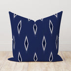 Blue Pillowcase, Indigo Abstract Cushion Cover, Indigo and White Bohemian Pillow Cover, Geometry Cushion Covers, Navy Blue Pillow Covers