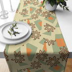 Orange Mid Century Modern Table Runner, Retro Table Runner, Mcm Table Runner, Retro Party Table Decor, 70s Table Decor, 80s Table Runners