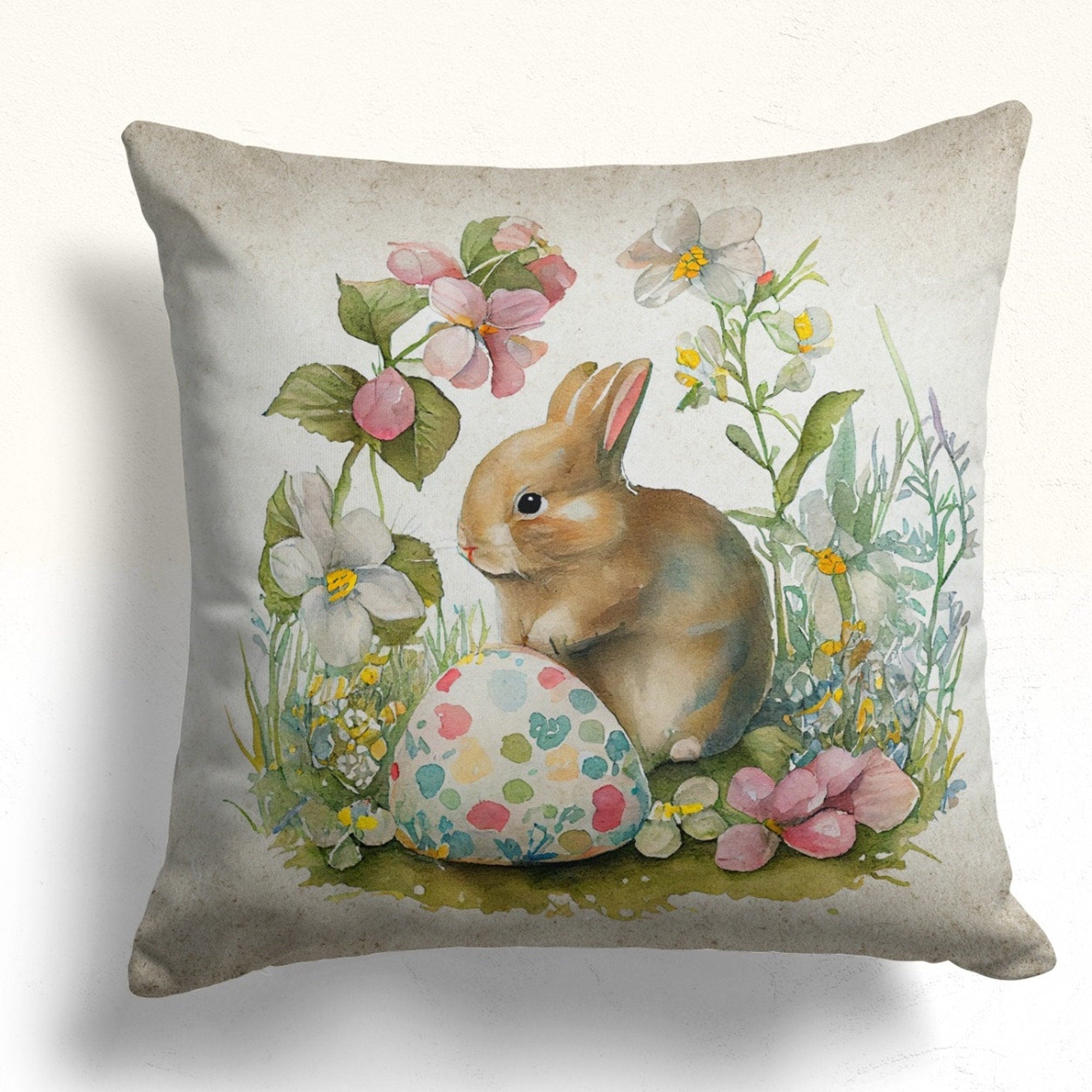 Easter Bunny Pillow Covers, Spring Rabbit Pillowcase, Bunny Pillow Case, Colorful Easter Pillow Case, Easter Gifts, Rabbit Easter Pillowcase
