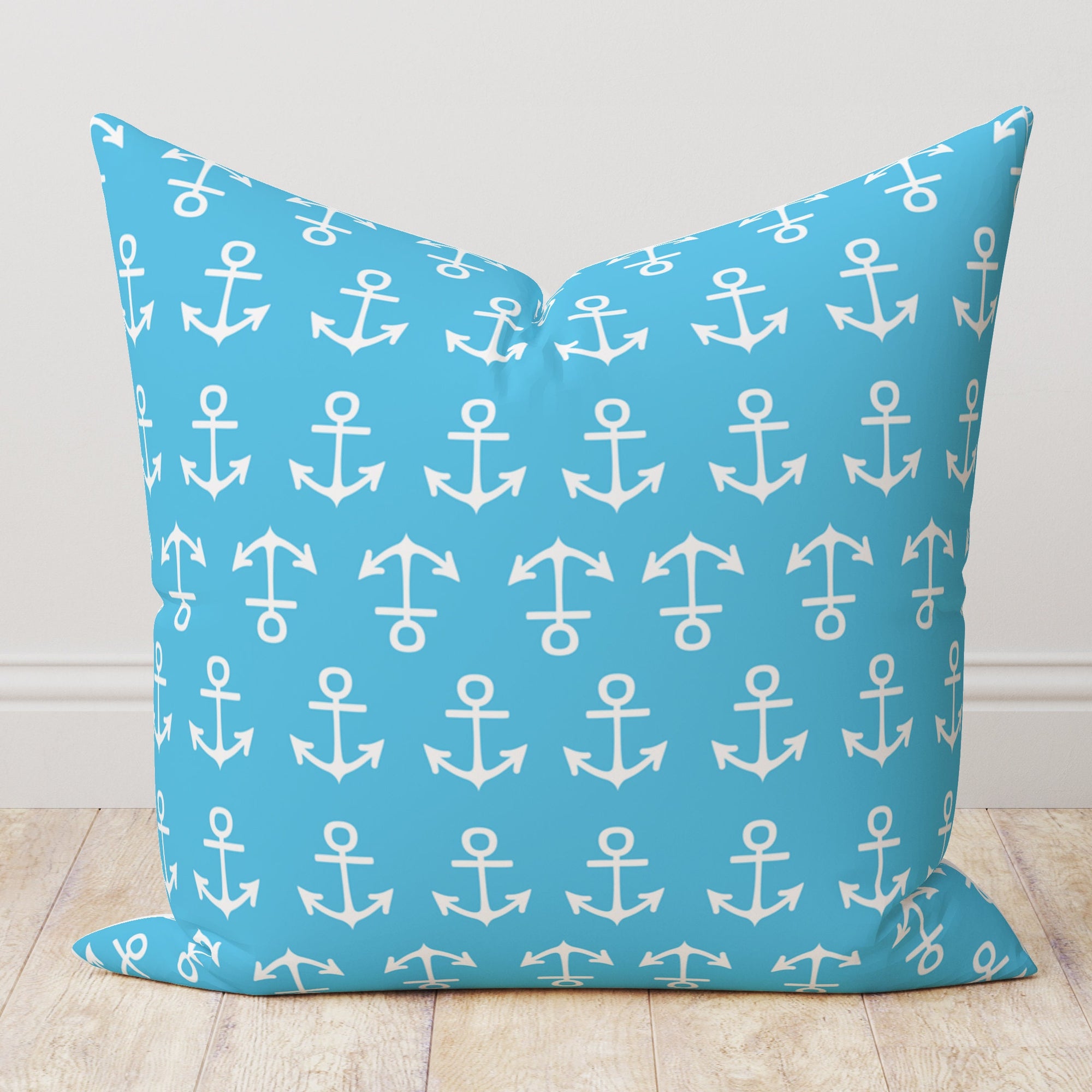 Nautical Pillow Cover, Anchor Pillowcase, Coastal Pillow Case, Seahorse Cushion Cover, Dolphin Throw Pillow Cover, Starfish Pillow Case