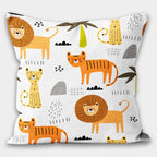 Kids Pillow Cover, Children's Throw Pillow Case, Decorative Kids Cushion, Cartoon Inspired Home Decor, Cute Animals Pillow, Kids Home Decor