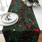 Christmas Berry Table Runner, Holly Pine  Berry Table Runner, Xmas  Berry Table Runner, Christmas Party Berry Table Runner