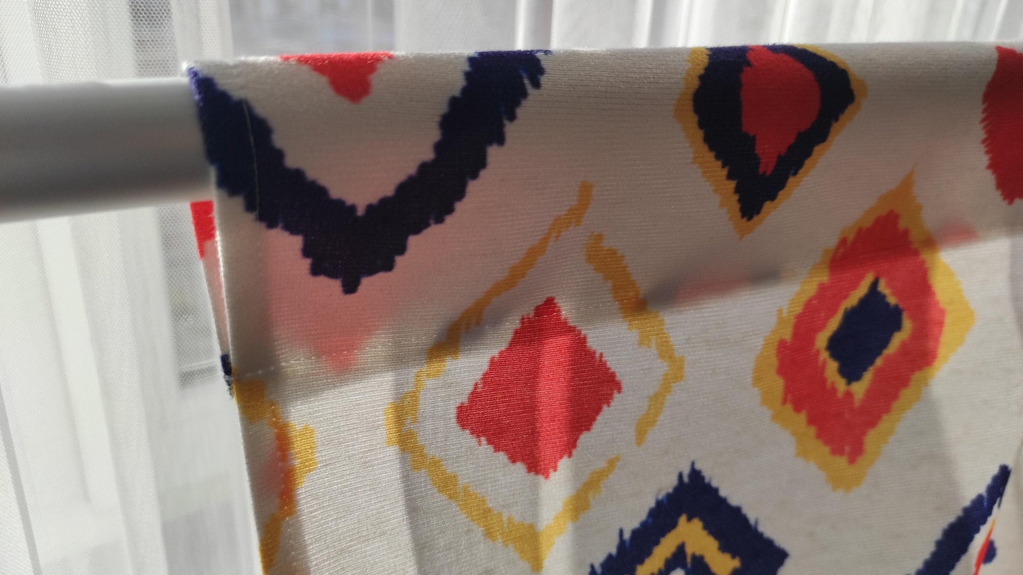 Mid Century Modern Curtain Panels, 70s Hippie Retro Boho Curtains, Orange Vintage Printed Curtains, Colorful Retro Style Living Room Drapes