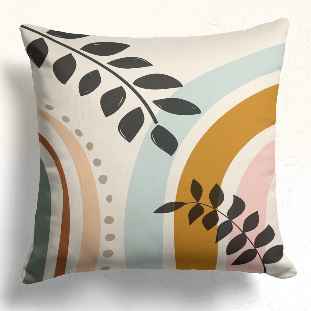 Modern Abstract Leaves Pillow Case, Minimalist Abstract Leaves Cushion Covers, Abstract Leaf Pillowcase, Abstract Leaves Throw Pillow Cover