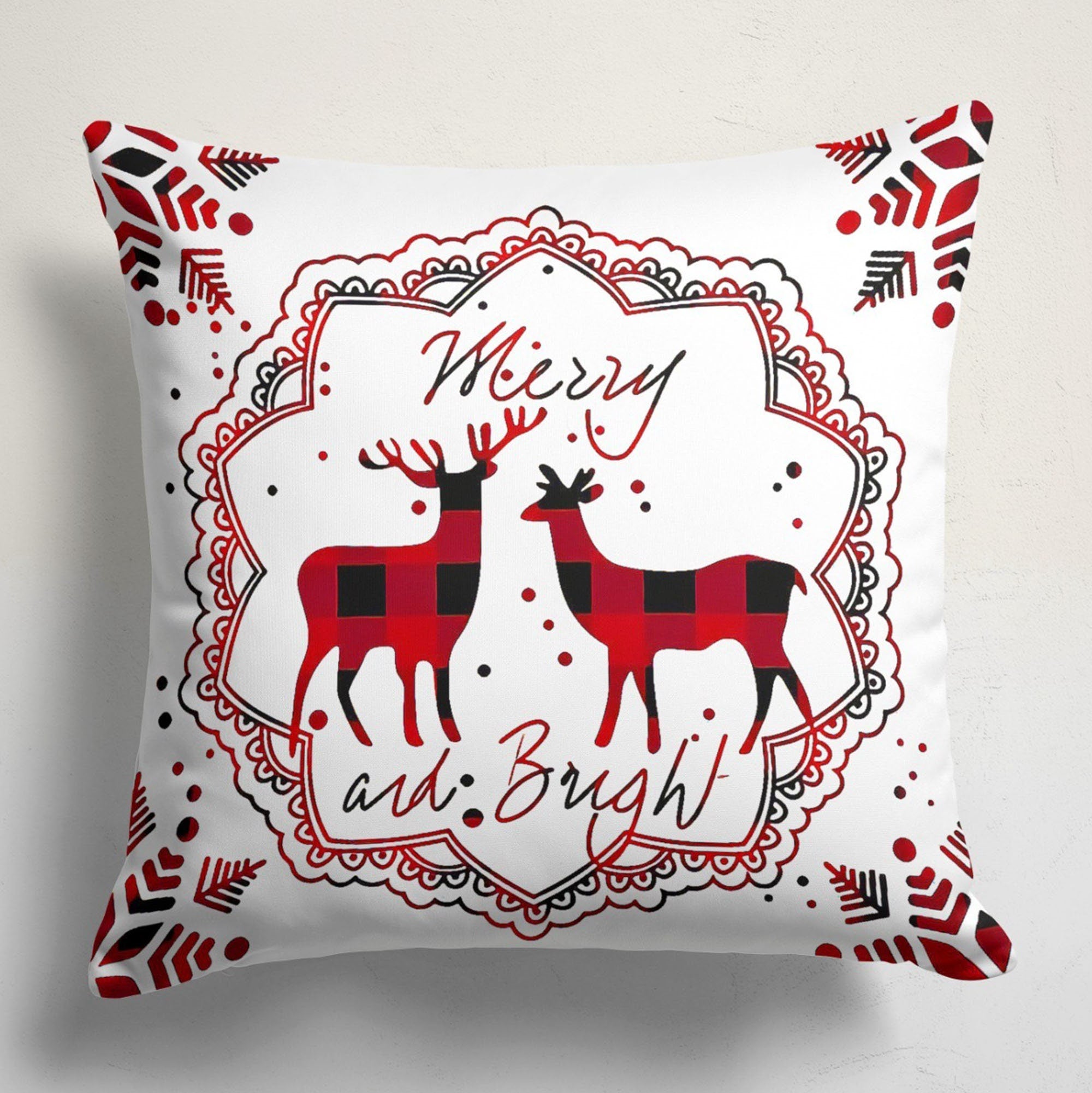 Christmas Pillowcase, Xmas Holiday Throw Pillow, Merry Christmas Pillow Cover, Xmas Holiday Decor, Christmas Decor, New Year's Gift