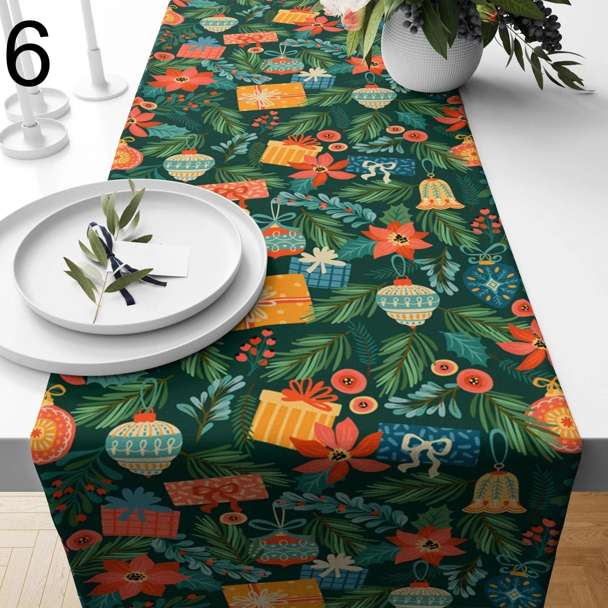 Christmas Table Runner, Christmas Table Decoration, Christmas Party Table, Christmas Decor,  Christmas Gift