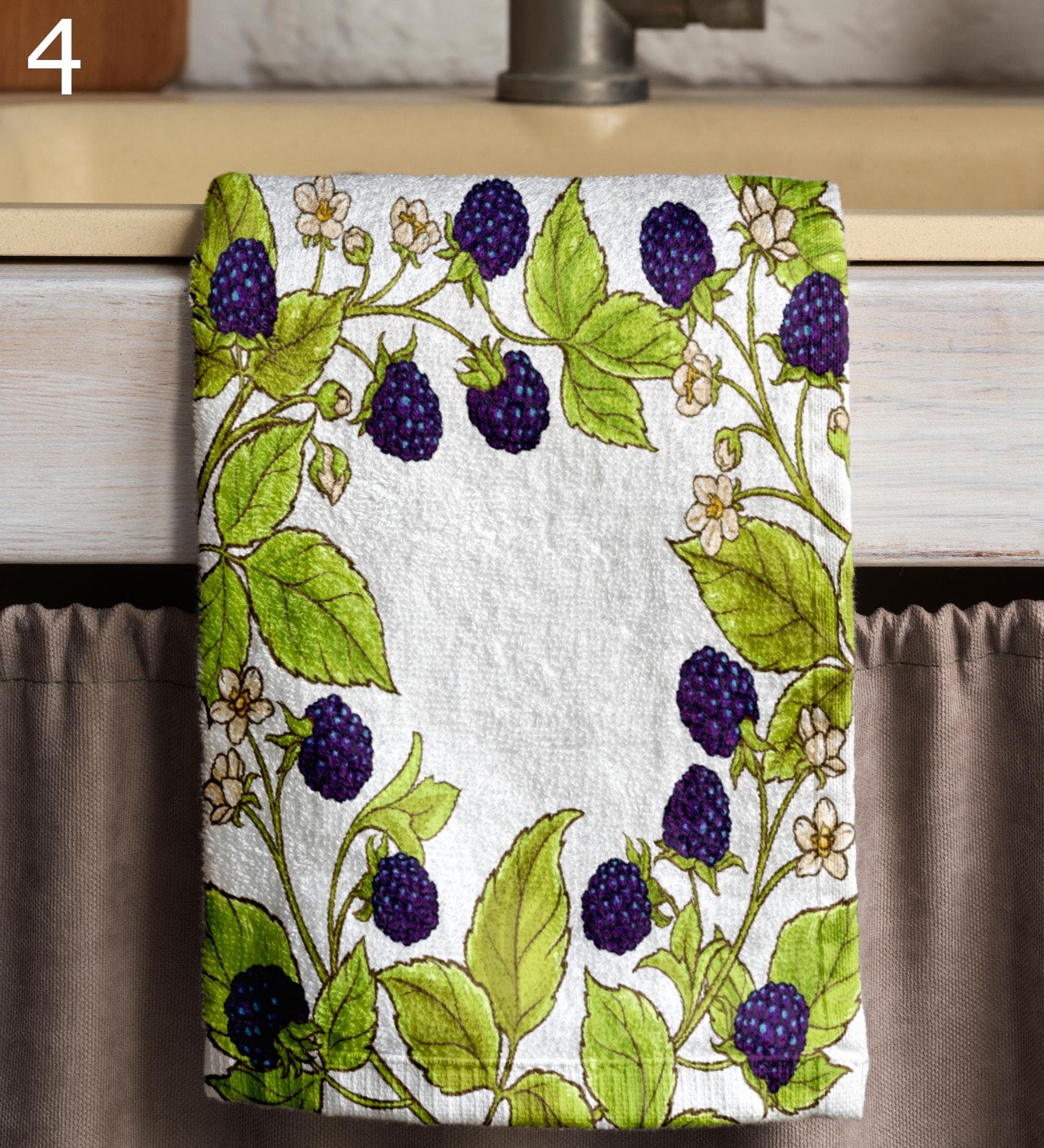 Multicolor Summer Fruit Tea Towels, Fresh Fruit Dish Towel, Fruit Hand Towels, Colorful Kitchen Towels, Fruit Kitchen Fingertip Towels