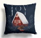 Winter Cute Birds Pillow Covers, Xmas Animals Throw Pillow Cover, Winter Holly Pillowcase, Christmas Pillow Case, Winter Animals Pillow