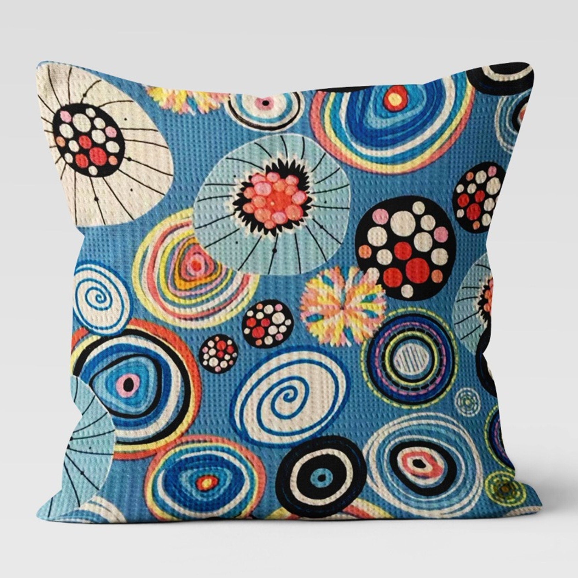 Colorful Floral Pillow Cover, Floral Pillow Cover, Home Decor, Summer Cushion Case, Geometric Pillow Cover, Digital Cushion, Housewarming
