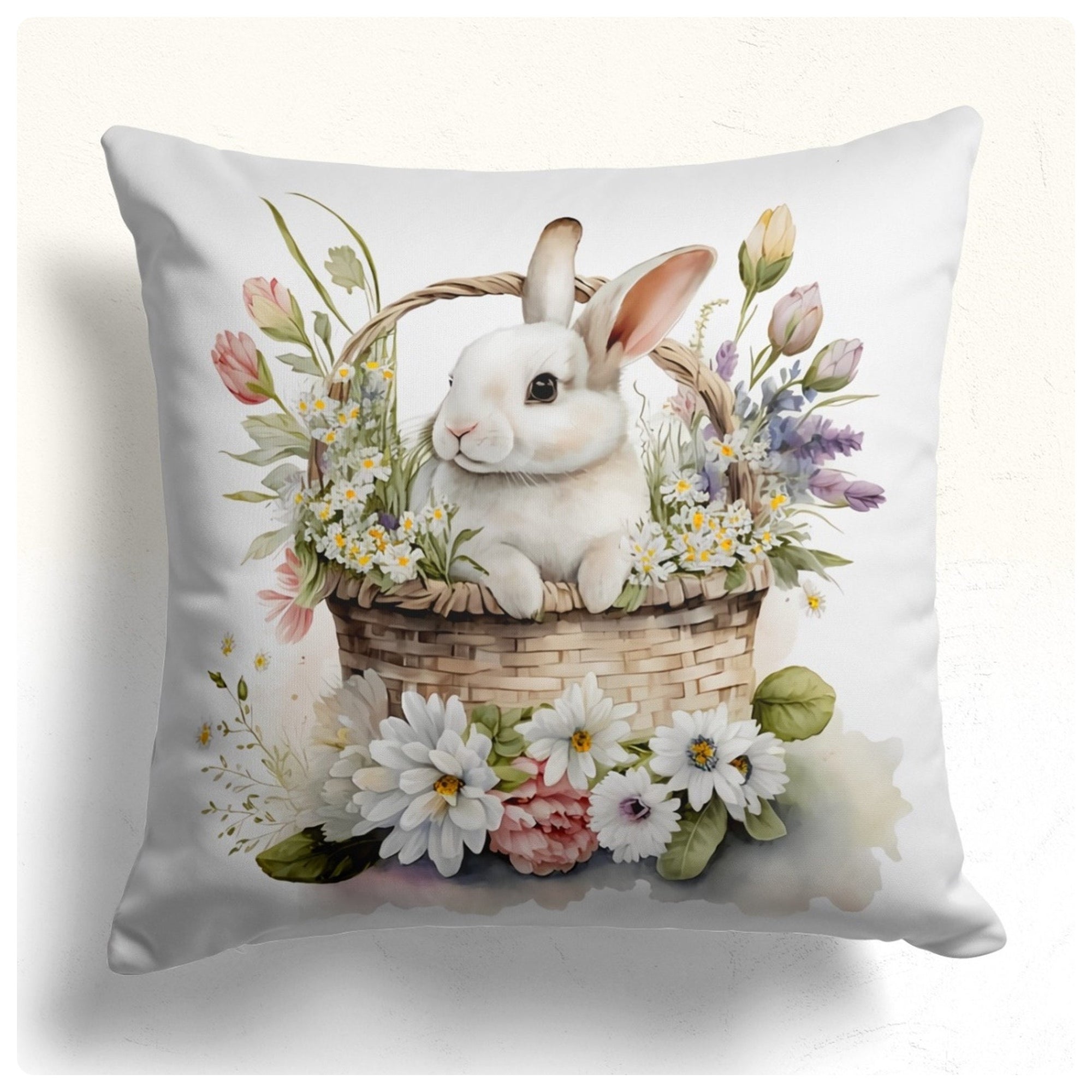 Easter Bunny Pillow Covers, Spring Rabbit Pillowcase, Bunny Pillow Case, Colorful Easter Pillow Case, Easter Gifts, Rabbit Easter Pillowcase