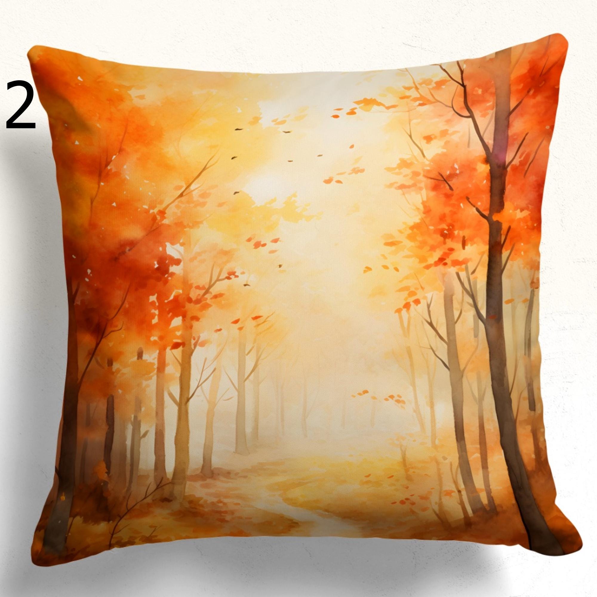 Fall Pillow Covers, Autumn Print Pillowcase, Fall Dry Leaves Cushion Cover, Fall Abstract Leaves Pillow Case, Fall Home Decor Pillowcase