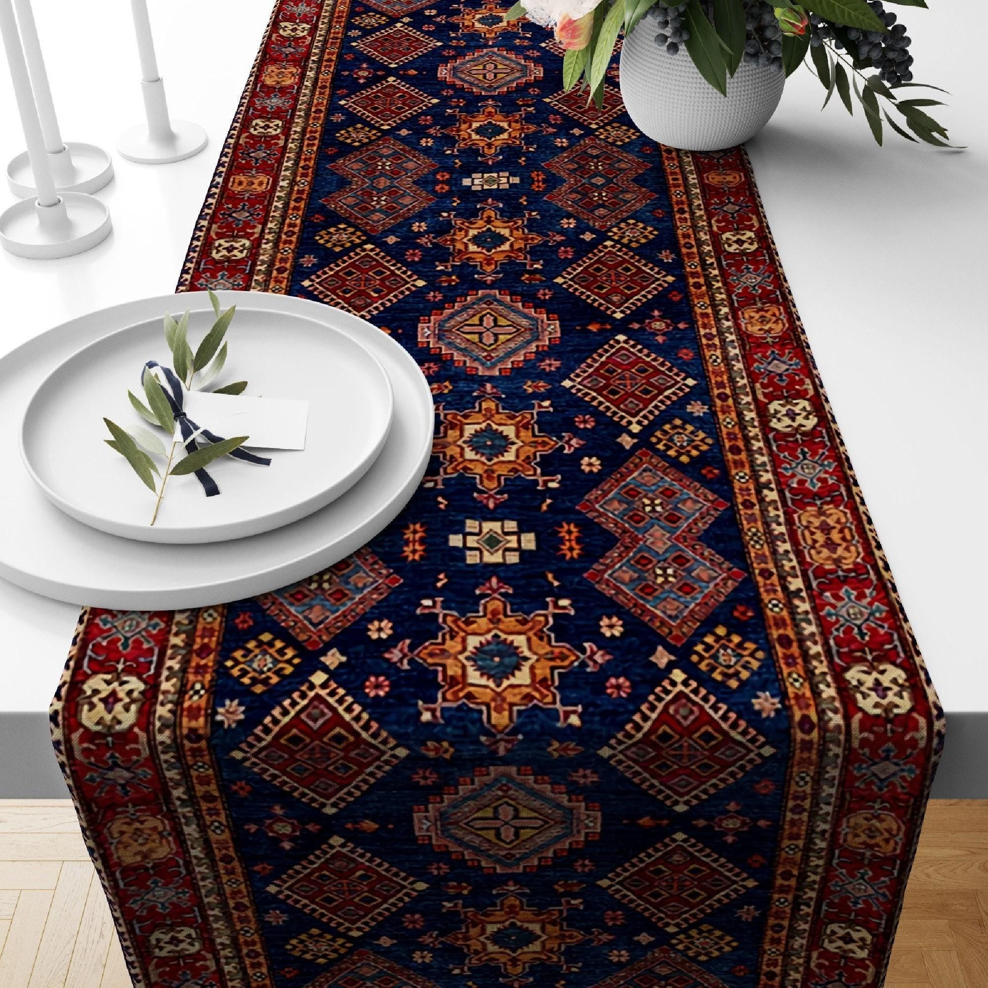Ethnic Table Runners, Rug Table Runner, Authentic Table Runner, Kilim Table Runner, Southwestern Table Runner, Table Decoration