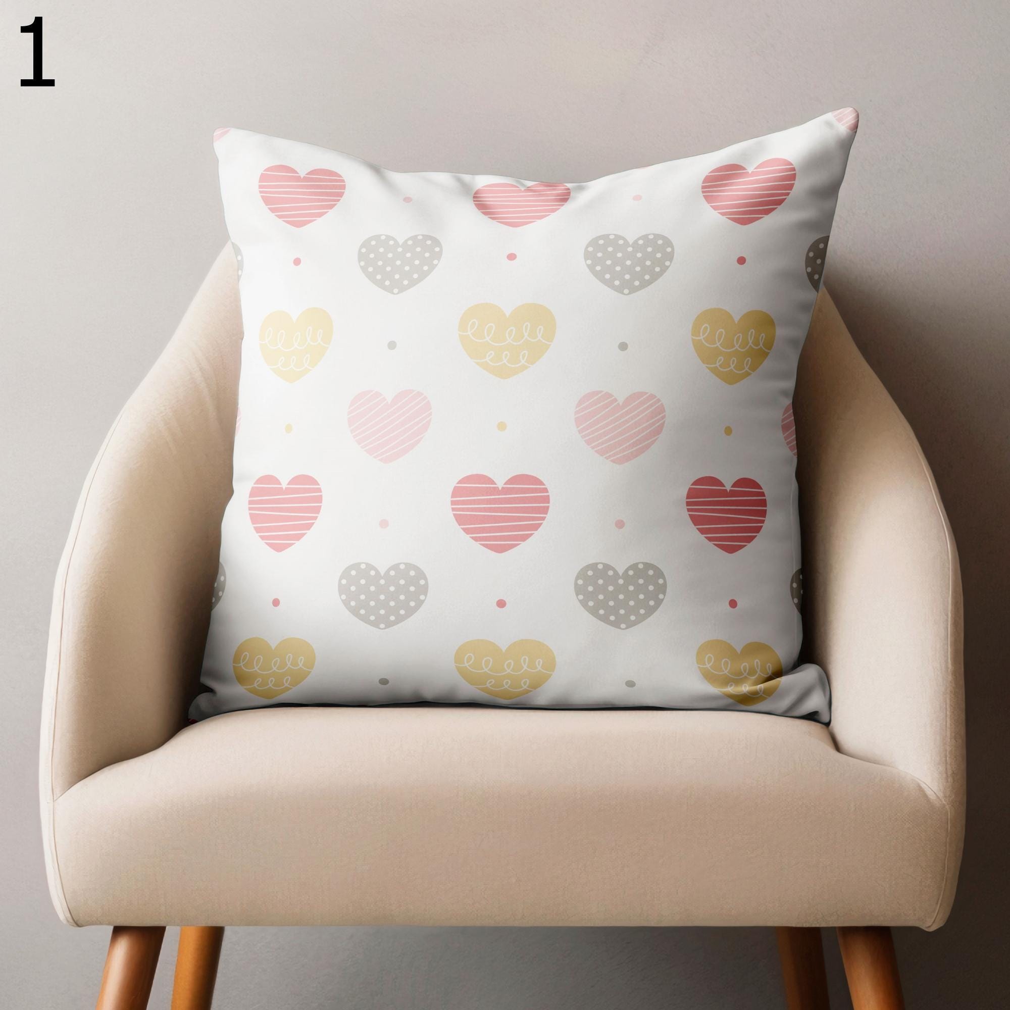 Love Cushion Covers, Valentine's Day Pillow Covers, Cute Valentine Throw Pillow Covers, Valentine's Day Home Decor, Red Heart Pillow Cover
