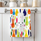 Easter Bunny Dish Towel, Cute Easter Decorative Tea Towel, Easter Fingertip Towels, Bunny Fingertip Towels, Cute Easter Bunny Tea Towels