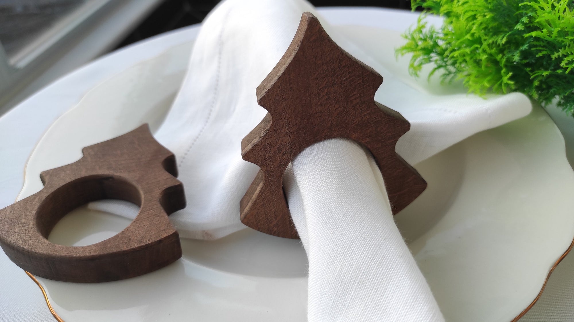 Christmas Napkin Ring, Xmas Pine Tree Napkin Rings, Christmas Pine Tree Napkin Rings, Holiday Wooden Napkin Ring, Xmas Napkin Holders