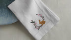 Easter Napkins, Easter Embroidered Linen Napkins, Easter Bunny Linen Napkins, Peter Rabbit Easter Linen Napkins, Easter Party Napkins