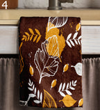 Autumn Leaves Tea Towels, Fall Dish Towel, Fall Leaf Hand Towel, Orange Leaves Kitchen Towels, Autumn Leaf Tea Towels Kitchen Decor