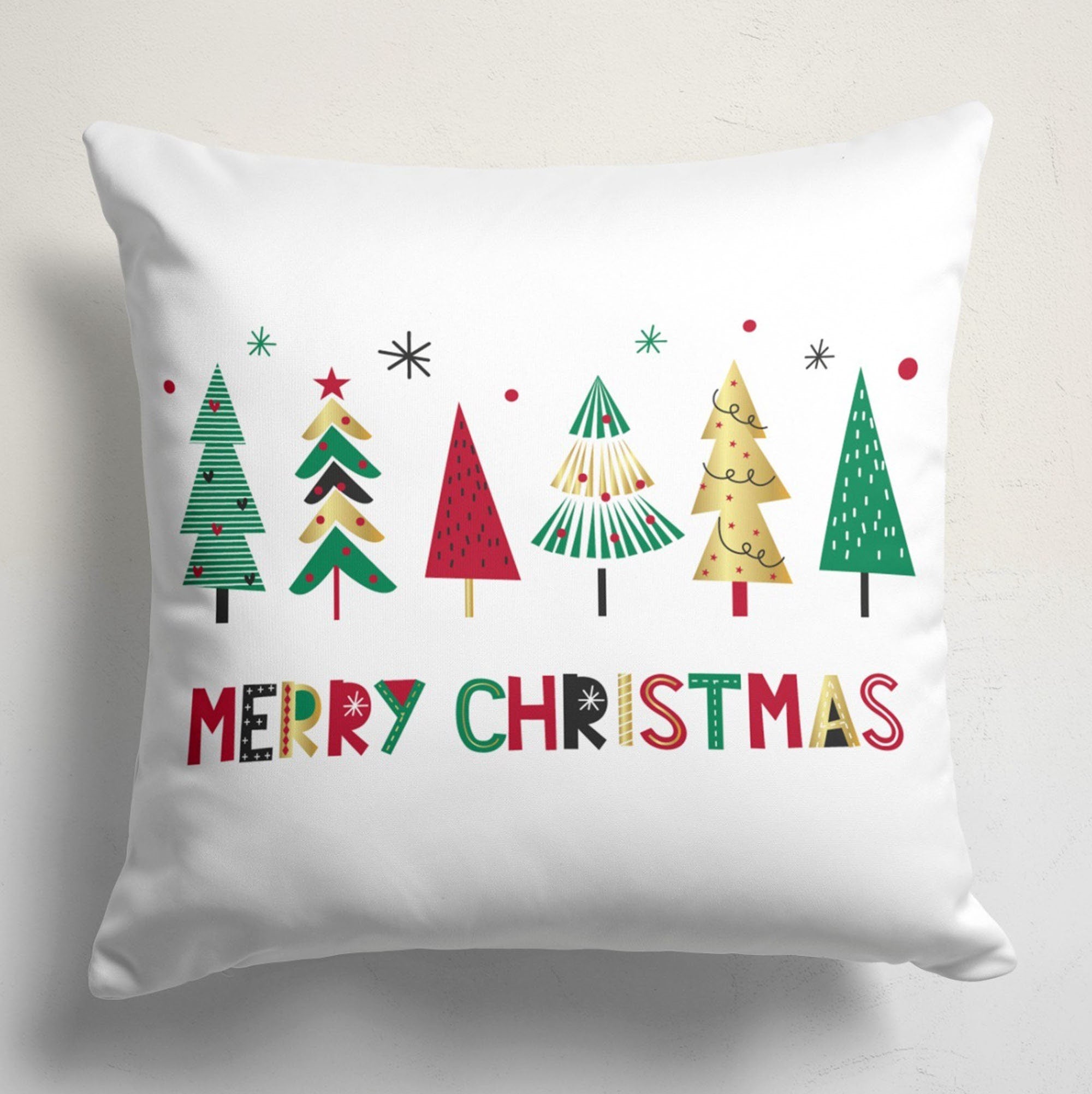 Christmas Pillowcase, Xmas Holiday Throw Pillow, Merry Christmas Pillow Cover, Xmas Holiday Decor, Christmas Decor, New Year's Gift