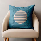 Retro Geometric Pillow Cover, 70s Inspired Pillow Covers, Mid Century Modern Pillowcase, Retro Cushion Cover, Retro Chic Pillow Decor