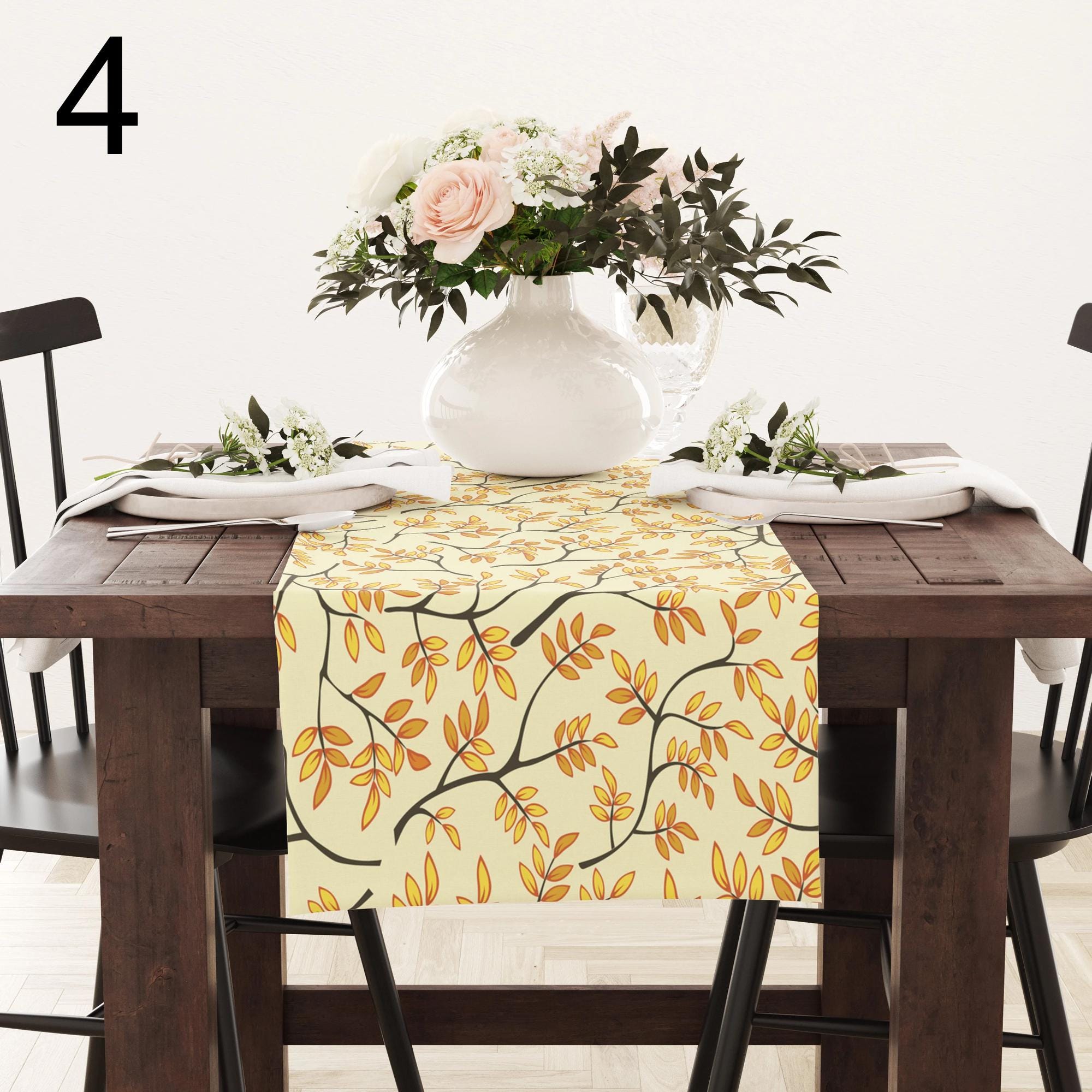 Fall Leaves Table Runner, Thanksgiving Fall Table Runner, Autumn Table Runner, Fall Table Decor, Thanksgiving Gift, Thanksgiving Party Table